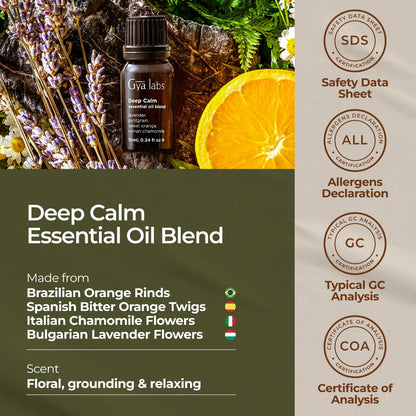 Gya Labs Deep Calm Essential Oil Blend – 0.34 oz for Relaxation & Emotional Balance