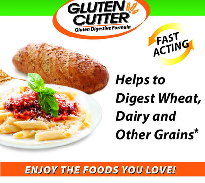 Gluten Cutter Enzyme Formula for Gluten Digestion - 30 Servings Capsules