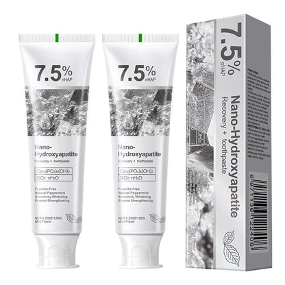 GEELIKE Nano Hydroxyapatite Toothpaste 7.5% nHAP – Enamel Strengthening, Fluoride-Free, Peppermint, 4.23 oz