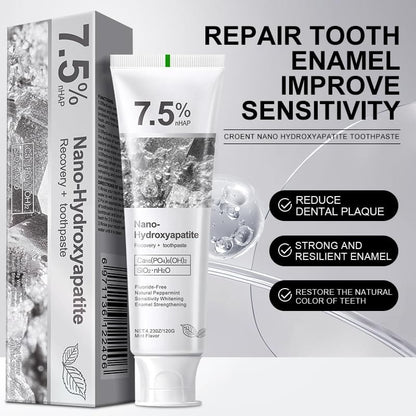 GEELIKE Nano Hydroxyapatite Toothpaste 7.5% nHAP – Enamel Strengthening, Fluoride-Free, Peppermint, 4.23 oz