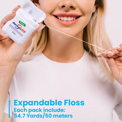 Geiserailie 72 Pack Mint Floss Bulk – 50m Travel Waxed Dental Floss, Multicolor