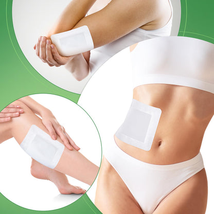 Geiserailie 50 Pcs Castor Oil Pack Wraps - Disposable Self-Adhesive Organic Cotton Patches (7.9 x 5.5 inches)