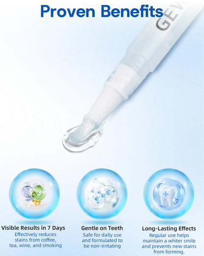 Teeth Whitening Pen 4 Pcs - 35% Carbamide Peroxide Gel | Travel-Portable