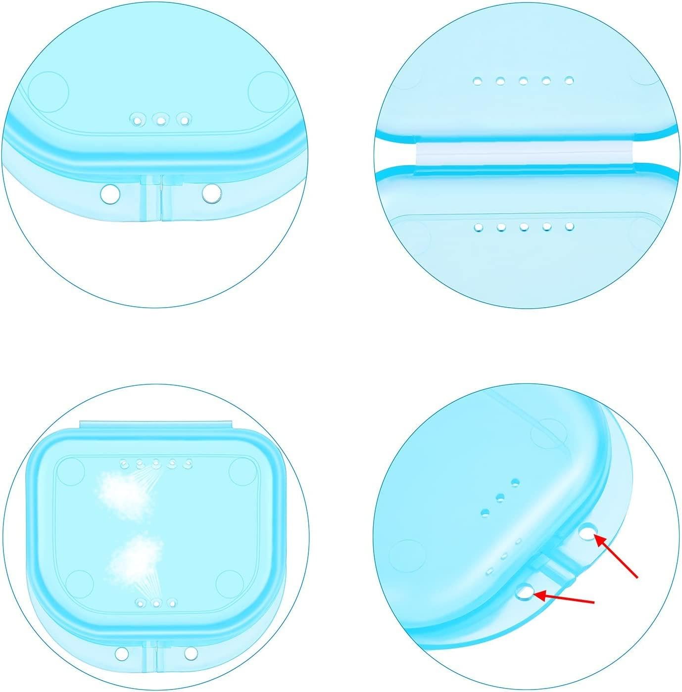 Kids Mouth Guard Blue for Grinding Teeth – 8 Pack Moldable Night Guards with Case & Gel Ice Pack