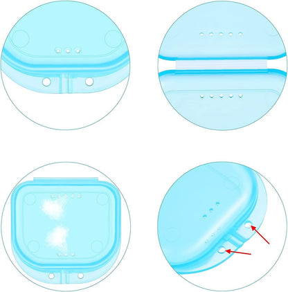 Kids Mouth Guard Blue for Grinding Teeth – 8 Pack Moldable Night Guards with Case & Gel Ice Pack