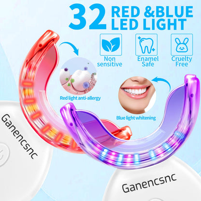 Teeth Whitening Kit for Sensitive Teeth – 32X LED, Gel Pens & Remineralization Pen
