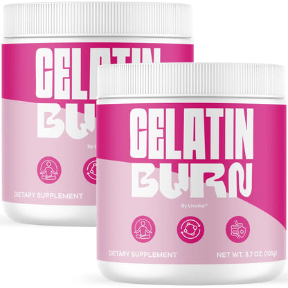 LIVORKA GelatinBurn Powder (2 Pack) – Premium Natural Wellness Formula, 120 Servings BritishVita | Premium UK Vitamins & Wellness Supplements