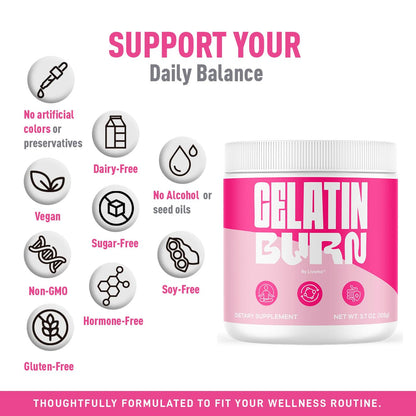 GelatinBurn Powder – Premium All-Natural Daily Formula, 60 Servings