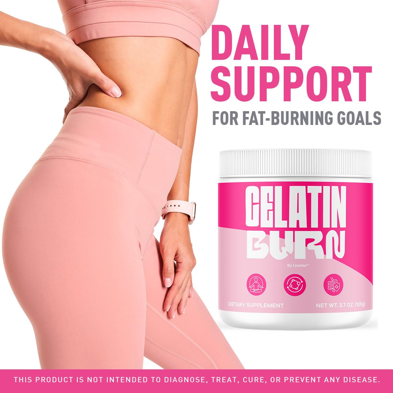 GelatinBurn Powder – Premium All-Natural Daily Formula, 60 Servings