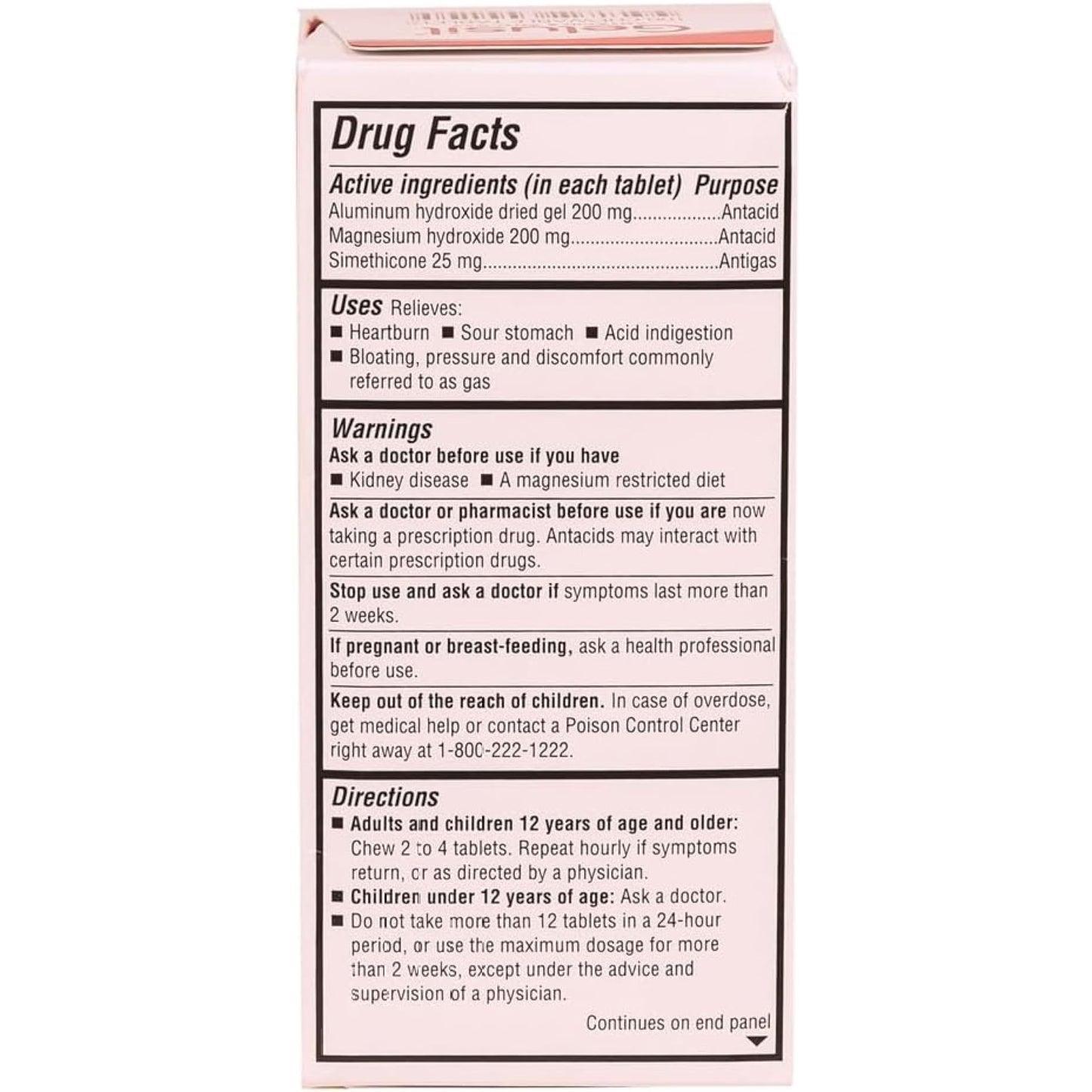 Gelusil Antacid & Anti-Gas Tablets | Heartburn Relief, Gas & Bloating | Cool Mint 100ct
