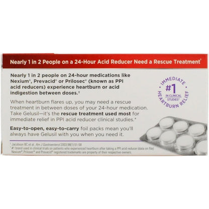 Gelusil Antacid & Anti-Gas Tablets | Heartburn Relief, Gas & Bloating | Cool Mint 100ct