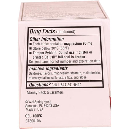Gelusil Antacid & Anti-Gas Tablets | Heartburn Relief, Gas & Bloating | Cool Mint 100ct
