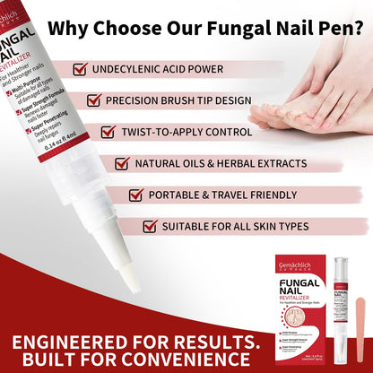 Gemächlich ZuHause Toenail Fungus Treatment Extra Strength Pen – 3 Pens & 3 Files