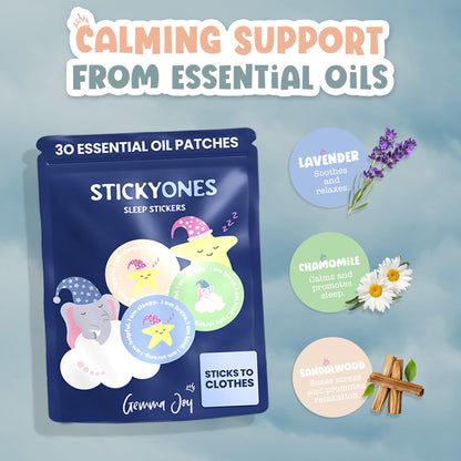 Gemma Joy StickyOnes Sleep Patches for Kids – Melatonin-Free (30 Pack)