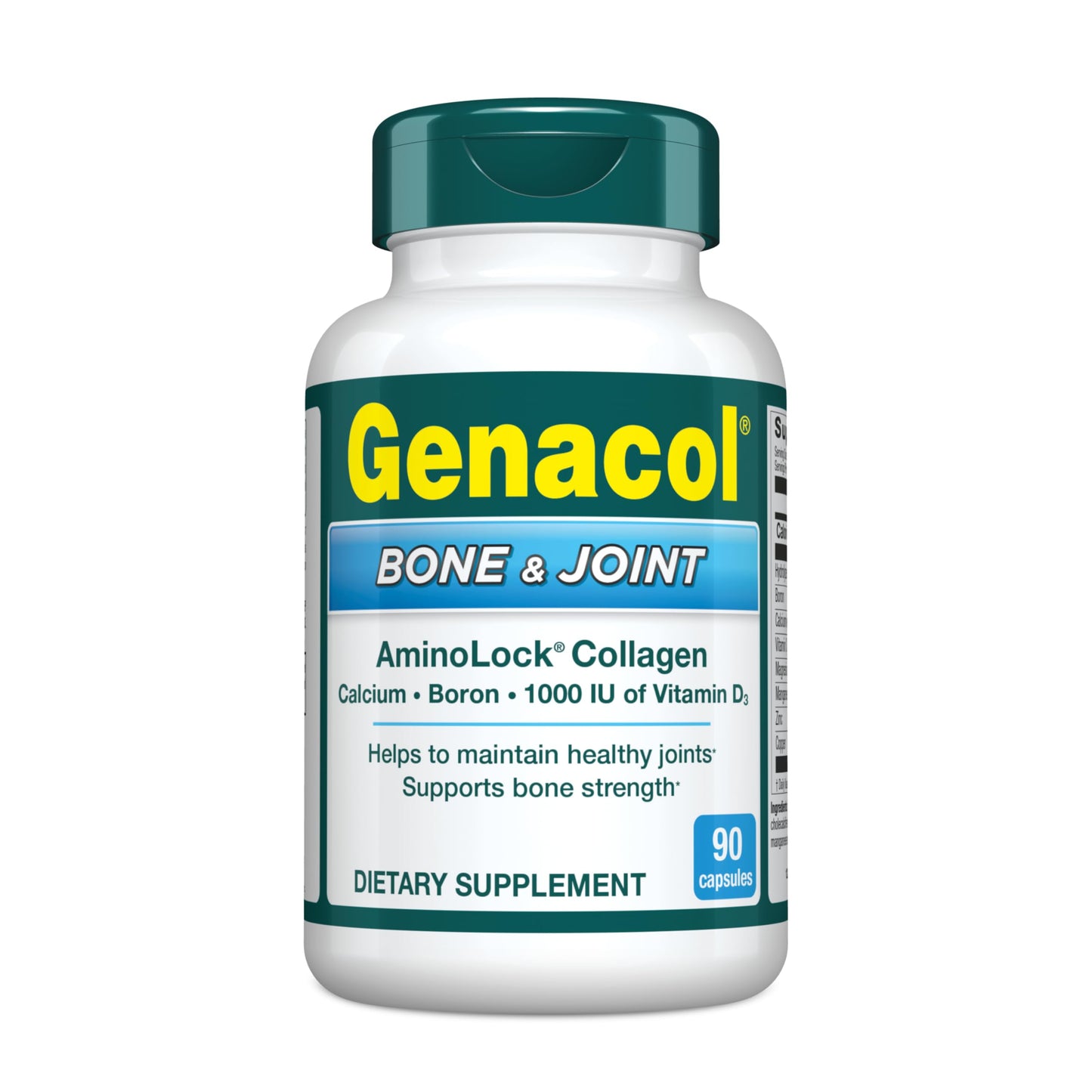 Genacol Bone & Joint – Calcium, Vitamin D3, Boron, Ultra-Hydrolyzed Collagen | 90 Capsules