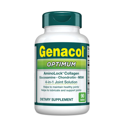 Genacol Optimum – Glucosamine, Chondroitin, MSM & AminoLock Collagen Tablets (90 Count)
