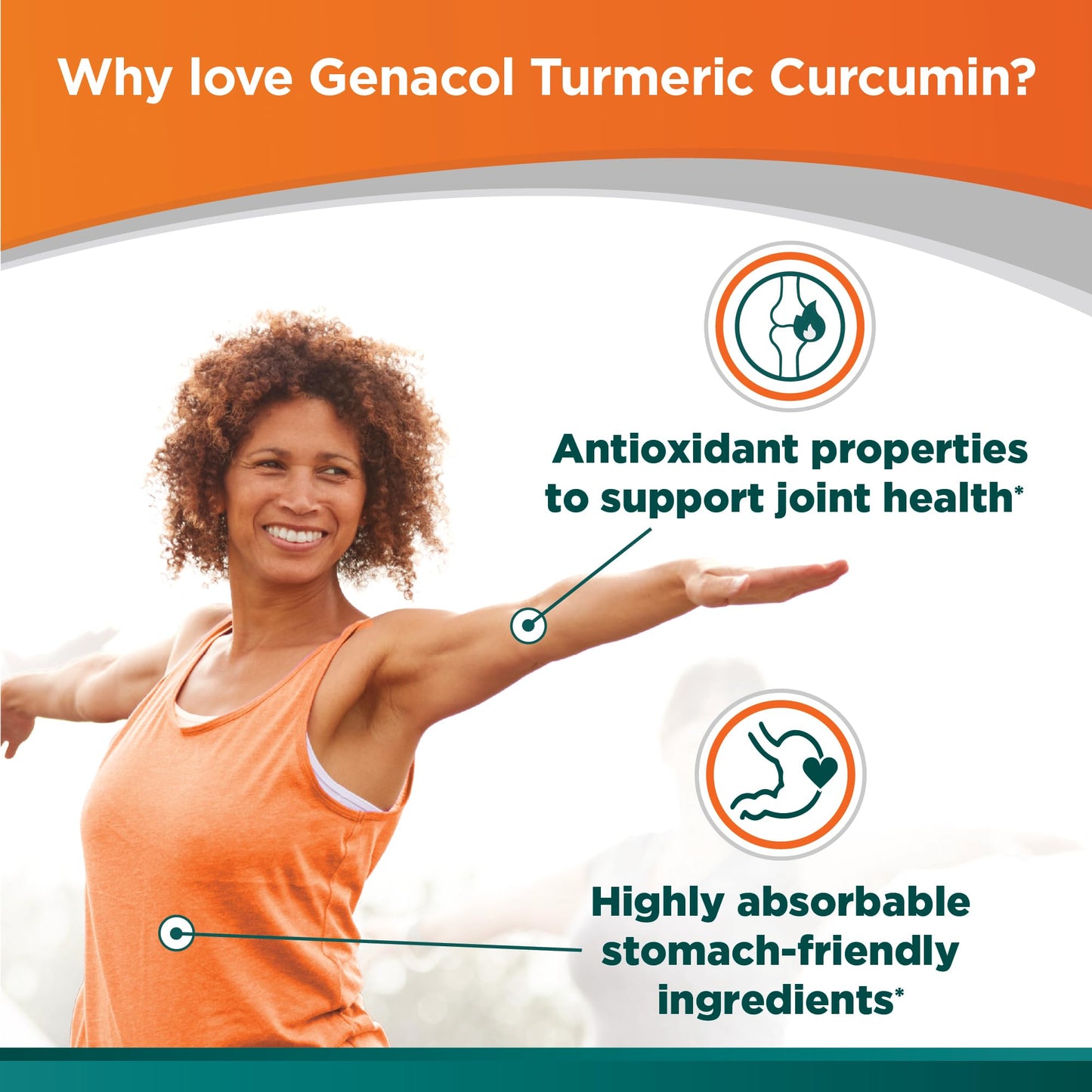 Genacol Turmeric Curcumin with BioPerine – Joint Support, 90 Capsules (30-Day Supply)