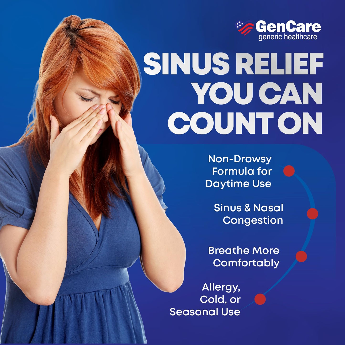 GenCare Nasal Decongestant PE – 300 Count, 10mg Phenylephrine HCl | Non-Drowsy Sinus Relief (Compare to Sudafed PE)