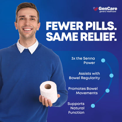 GenCare Maximum Strength Senna Laxative 25mg (100 Tablets) – Overnight Constipation Relief