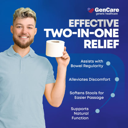GenCare Senna-S Natural Vegetable Laxative + Stool Softener Dual Action – 200 Tablets Value Pack