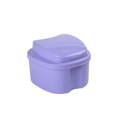 Genco Dental Denture Case with Strainer (Purple) - Denture Box