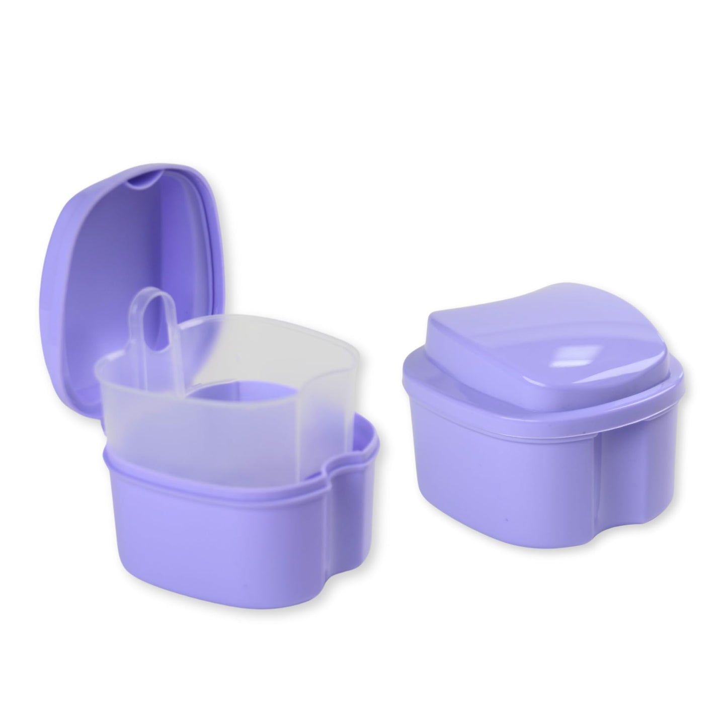 Genco Dental Denture Case with Strainer (Purple) - Denture Box
