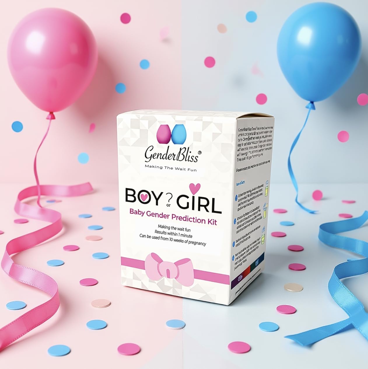 GenderBliss® Early Gender Prediction Test Kit - Home Gender Reveal at 10 Weeks
