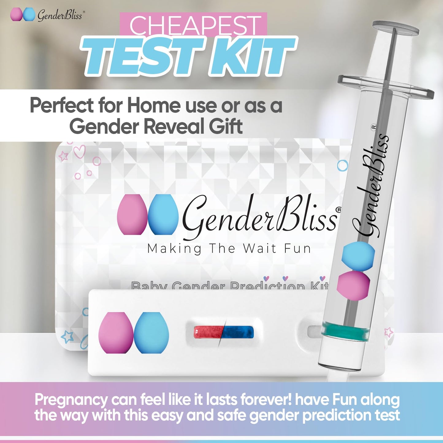 GenderBliss Early Gender Prediction Kit – 5+ Weeks, Instant 1-Minute Results, Non-Invasive