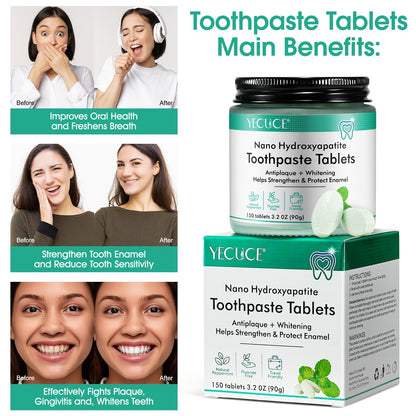 Generic 150P Toothpaste Tablets – Nano Hydroxyapatite, Travel Spearmint