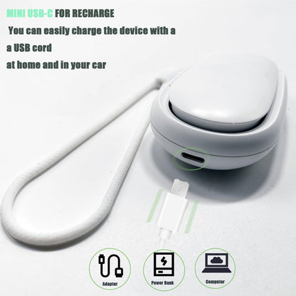 Generic Portable Essential Oil Diffuser - Waterless, Battery-Operated, USB-C Rechargeable (White)