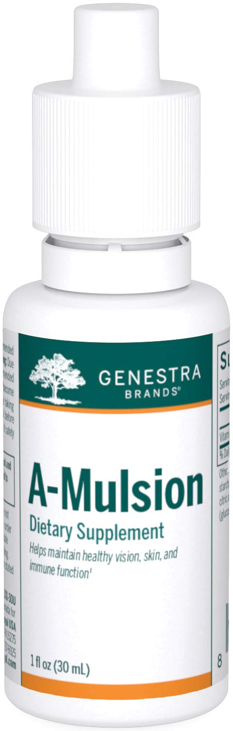Genestra A-Mulsion Vitamin A Liquid – Immune, Skin, Vision & Bones | 1 fl oz Citrus
