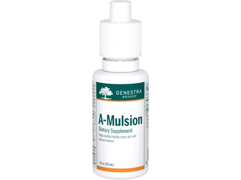 Genestra A-Mulsion Vitamin A Liquid – Immune, Skin, Vision & Bones | 1 fl oz Citrus