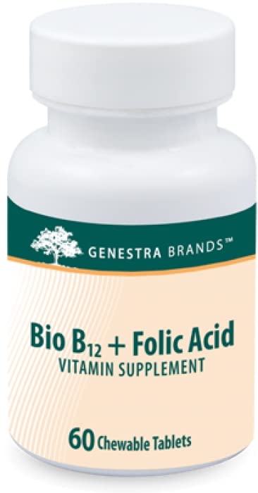 Genestra Bio B12 + Folic Acid – Vitamin B12 Supplement | 60 Chewable Tablets