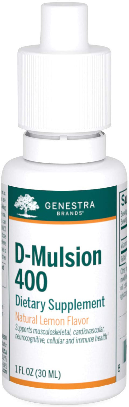 Genestra D-Mulsion 400 Liquid Vitamin D Drops – 1110 Servings – Natural Lemon Flavor