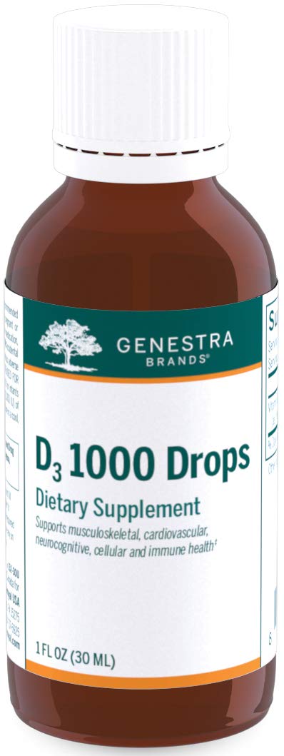 Genestra D3 1000 Drops - Liquid Vitamin D, 1000 IU per Drop, 1 fl oz
