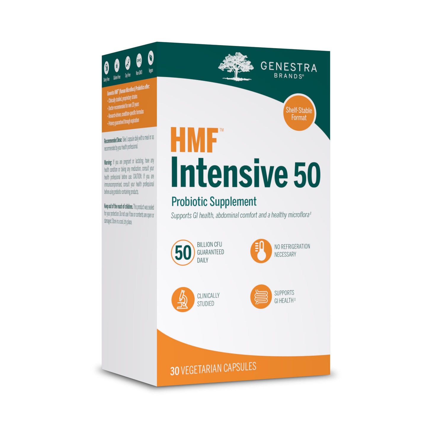 Genestra HMF Intensive 50 Probiotic – GI Health & Immune Support | 30 Vegetarian Capsules