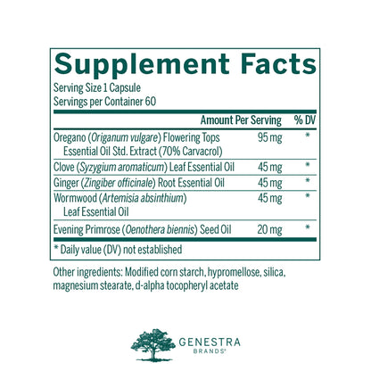 Genestra Brands IntestiBal – Digestive Support with Ginger & Wormwood Essential Oils | 60 Capsules