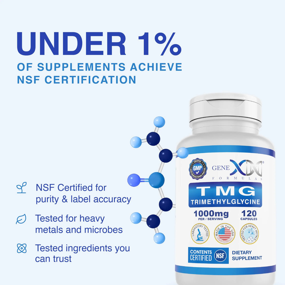 Genex Formulas TMG 1000mg - 360 Capsules | NSF Certified, Gluten Free & Non-GMO BritishVita | Premium UK Vitamins & Wellness Supplements