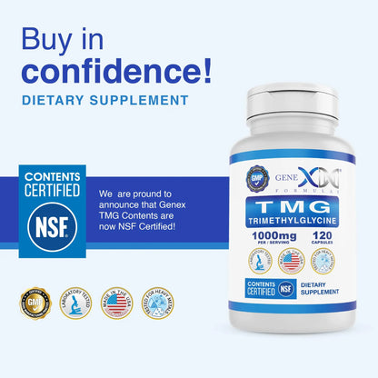 Genex Formulas TMG 1000mg - 360 Capsules | NSF Certified, Gluten Free & Non-GMO BritishVita | Premium UK Vitamins & Wellness Supplements