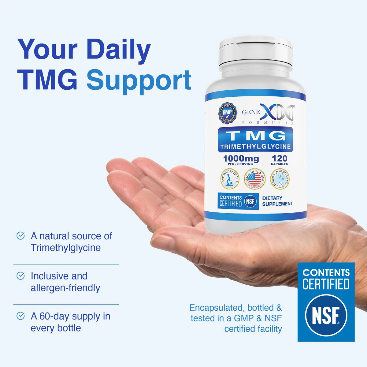 Genex Formulas TMG 1000mg - 360 Capsules | NSF Certified, Gluten Free & Non-GMO BritishVita | Premium UK Vitamins & Wellness Supplements