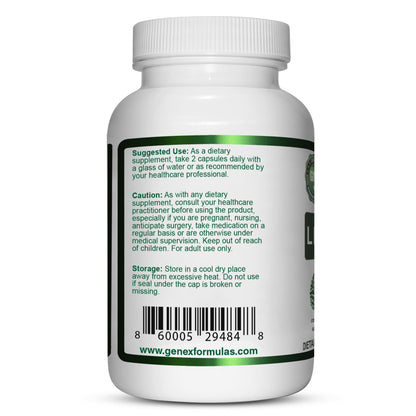 Genex Formulas Lions Mane Supplement - 1000mg per Serving, 120 Capsules | 100% Lion's Mane Extract | Nootropics Brain Support
