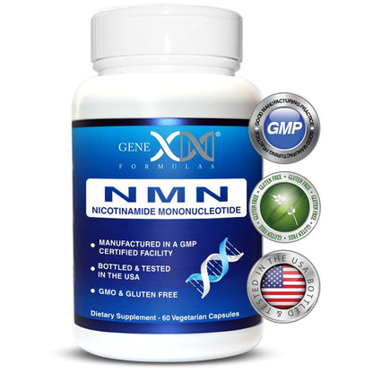 Genex Formulas NMN 250mg - 60 Capsules | 99% Pure NMN for NAD Support, DNA Repair & Healthy Aging | GMP Certified
