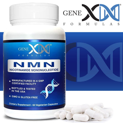 Genex Formulas NMN 250mg - 60 Capsules | 99% Pure NMN for NAD Support, DNA Repair & Healthy Aging | GMP Certified
