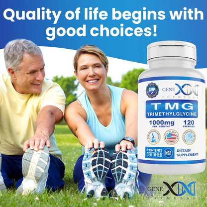 Genex Formulas TMG 1000mg – NSF Certified Liver Support (120 capsules) – Gluten Free & Non-GMO
