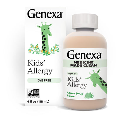 Genexa Kids Allergy Medicine | Clean Diphenhydramine Liquid for Ages 6+ | Vegan & Non-GMO