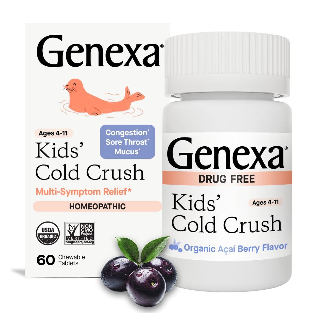 Genexa Kids Cold Crush – Organic Homeopathic Cold & Cough (Ages 4-11)