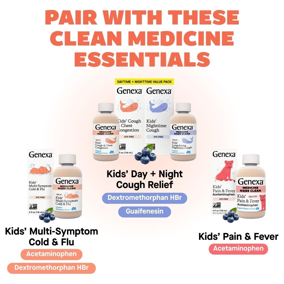 Genexa Kids Cold Crush – Organic Homeopathic Cold & Cough (Ages 4-11)