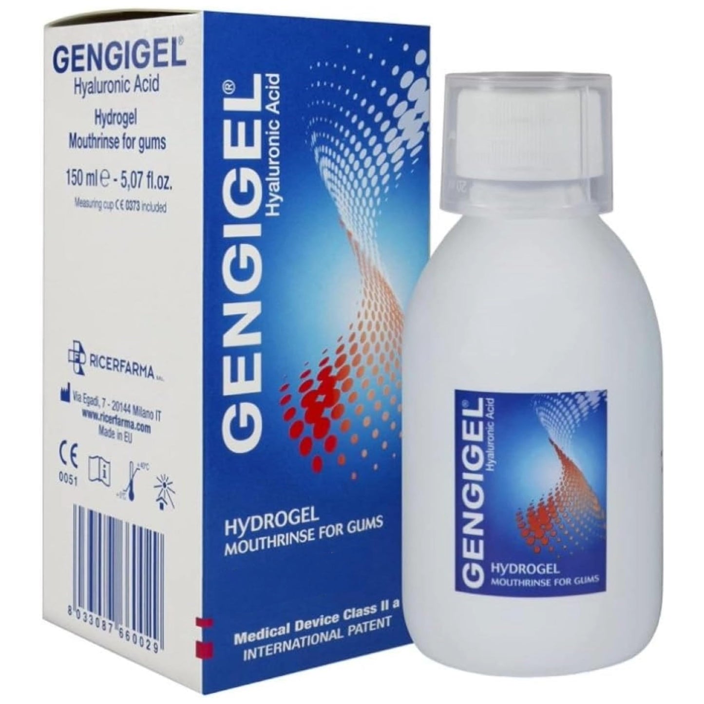 Gengigel Hyaluronic Acid Mouthrinse (150 ml) – Gum Health, No Alcohol, Vegan & Kosher