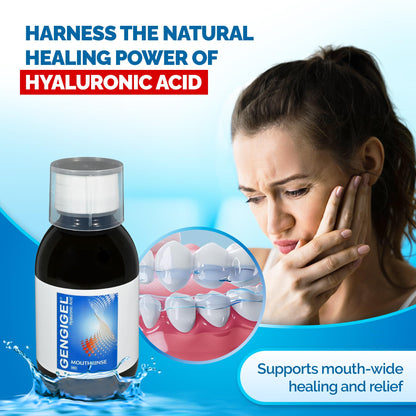 Gengigel Hyaluronic Acid Mouthrinse (150 ml) – Gum Health, No Alcohol, Vegan & Kosher