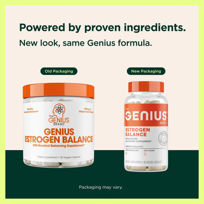 Genius Estrogen Balance | DIM Hormone Support for Men & Women | 30 Capsules